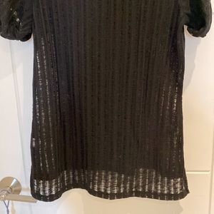 Sheer striped black  tee